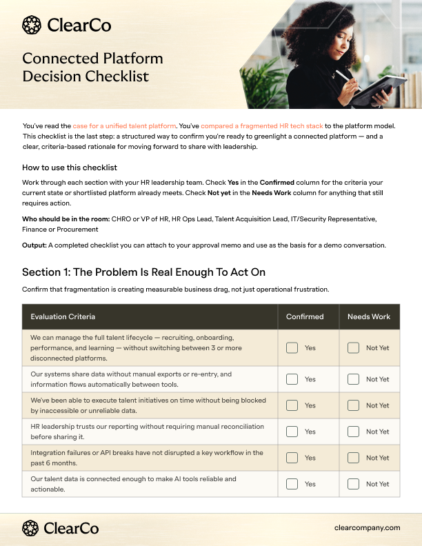 image-Connected Platform Decision Checklist