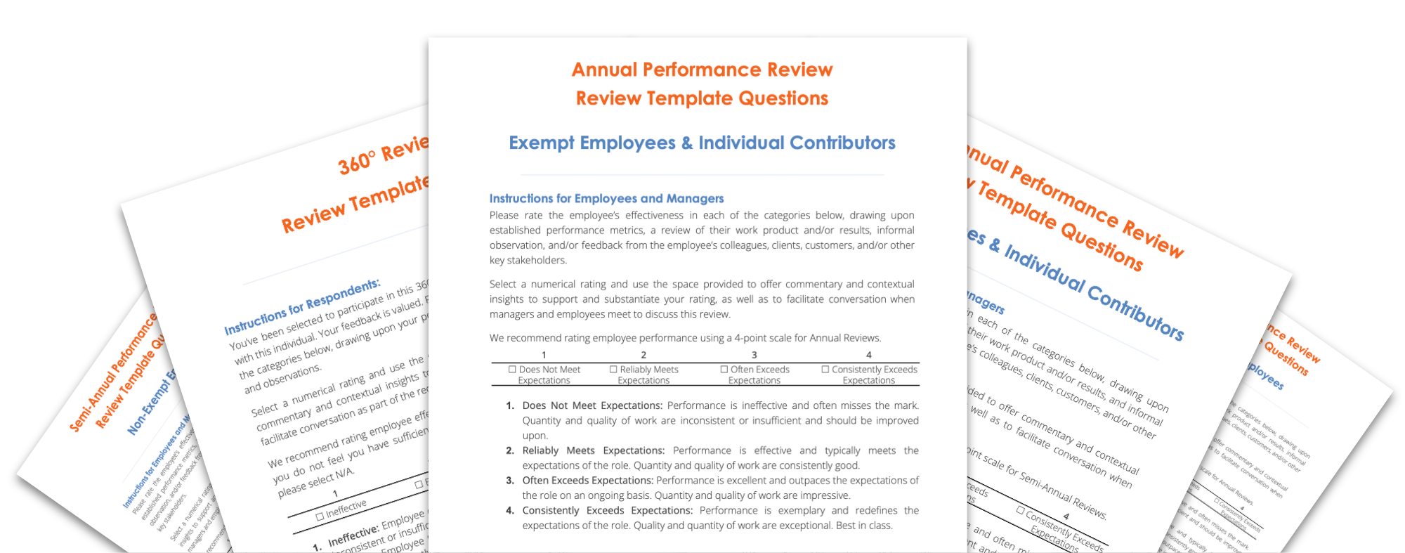 Performance Review Templates Bundle | ClearCompany