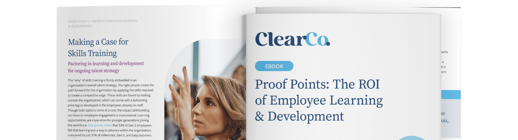 the roi of employee learning and development ebook mockup
